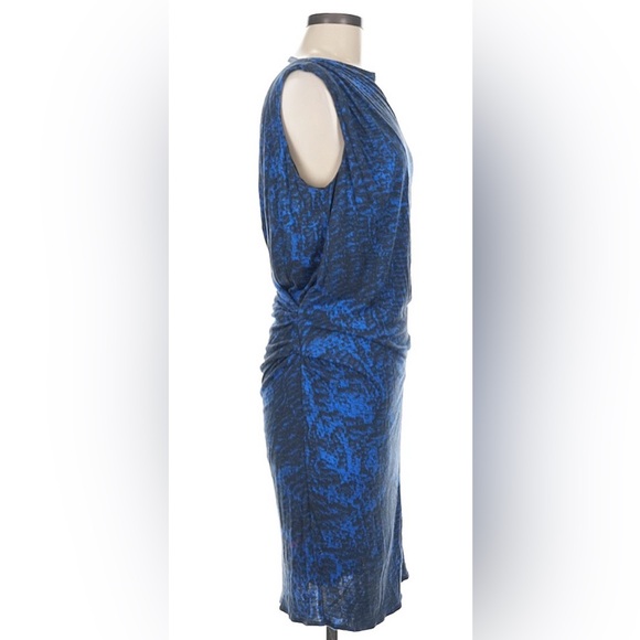 Helmut Lang Blue and Black Textured Fabric - Picture 5 of 5